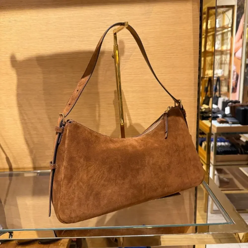 New‼️Tory Burch Thea Suede Zip Top Shoulder Bag 188917 Park Bench